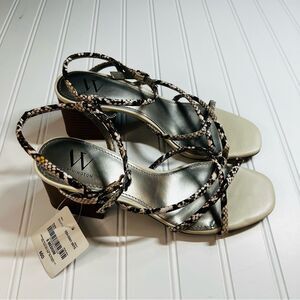 Worthington Sandals Size 8M Open Toe Python Print Strappy NWT